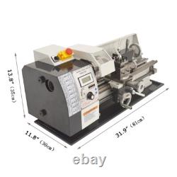 WM210V Metric Precision Metal Bench Lathe Wood Lathe DIY Groove Turning Lathe