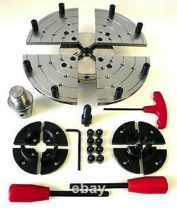 Wood Lathe Bowl Chuck with 8 Jumbo Jaws + 2 Jaw Sets Fits Shopsmith 5/8 New