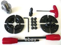 Wood Lathe Bowl Chuck with 8 Jumbo Jaws + 2 Jaw Sets Fits Shopsmith 5/8 New