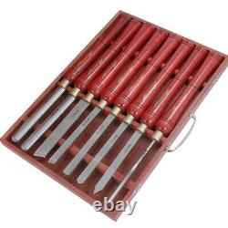 Wood Lathe Chisel Set Hss Steel 8pc Wood Turning Gauge Parting Tools Nielsen