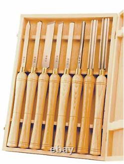 Wood Lathe Chisel Set Woodworking Turning Tools Piece High Speed Chisels 8-Piece