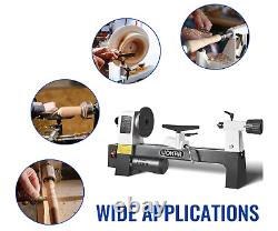Wood Lathe for Woodworking 8 x 12 Wood Turning Lathe 1/3HP, 750-3200 rpm