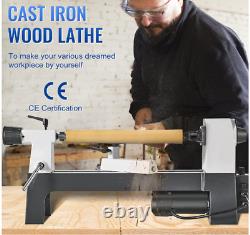 Wood Lathe for Woodworking 8 x 12 Wood Turning Lathe 1/3HP, 750-3200 rpm