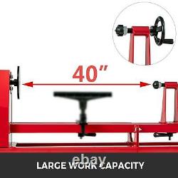 Wood Turning Lathe Benchtop 1/2 HP 4 Speed with 3 Chisels for High Speed Work