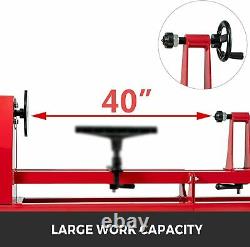 Wood Turning Lathe Benchtop Variable Speed Woodturning Tool 14 x 40 / 4 Speed