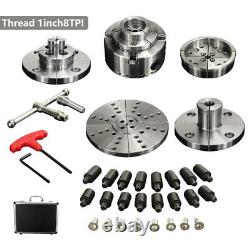 Wood Turning Lathe Chuck Kit 3.75inch Self-centering 4-Jaw Lathe Accessory