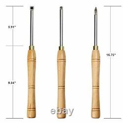 Wood Turning Tool Carbide Tipped Working Lathe Tools Combo Set Include Finisher