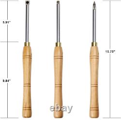 Wood Turning Tool Carbide Tipped Working Lathe Tools Combo Set Include Finisher