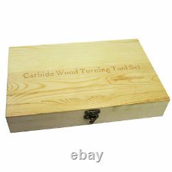 Wood Turning Tool Kit 6pcs Carbide Tipped Lathe Shape Round Square Cutter Set US