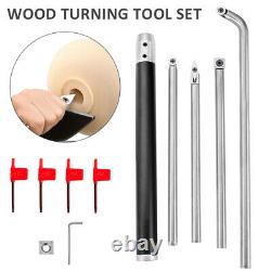 Wood Turning Tool Set Carbide Tipped Lathe Finisher/Rougher/Detailer/Hollow DIY