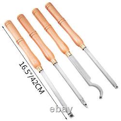 Wood Turning Tools for Lathe, Carbide Lathe Tools 4 PCS, Turning Lathe Chisels