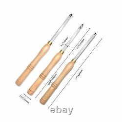 Woodturning Carbide Lathe Tools, 17 Full Size Wood Turning Tool Set of 3 Rou