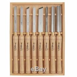 Woodworking Lathe Chisel Set 8 Piece Turning Tools Piece High Speed Wood Box