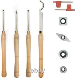 YUFUTOL Carbide Tipped Wood Turning Tools Lathe Set Finisher/Rougher/Detailer/H