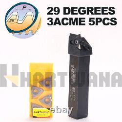 29 Degré 3ACME Carbure Threading Inserts Outil de tournage vertical pour tour
