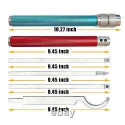 6pcs Outils de tournage sur bois à pointe de carbure pour finition/détail au tour à bois