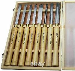 Ciseau Set Wood Lathe 8-piece High Speed Small Pens Spindles Bowls Turning Tools