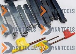 Ensemble de porte-outils de tournage en carbure indexable de 12 pièces 10MM 12MM pour tour