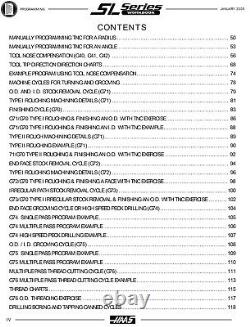 Haas Sl Series Cnc Tourning Center Lathe Programmeurs Manual 894
