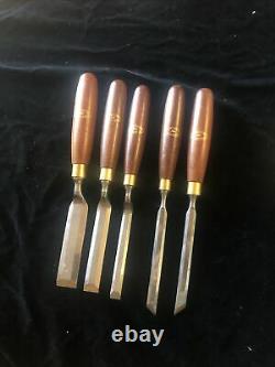 Hand Made Crown Tools 5 Pc Turning Lathe Set Sheffield Angleterre