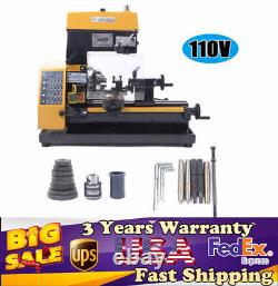 Machine multi-fonction de perçage et de fraisage à tour 110V 180W 180mm