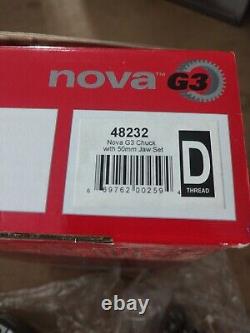 NOUVEAU Teknatool NOVA G3 48232 Mors de mandrin pour tour à bois