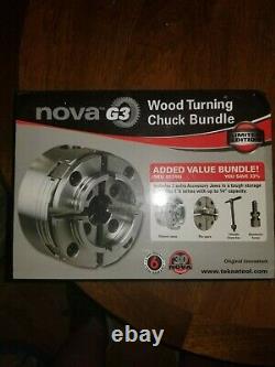 Nova G3 Wood Turning Chuck Bundle Pour La 30ème Édition Anniversaire Avec Cas