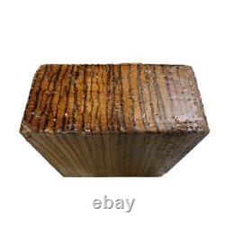 Planche de bois de tournage en bois de zébrano pour bol/plat, carrée, bloc de bois pour sculpture, tour à bois.