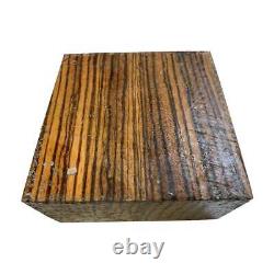 Planche de bois de tournage en bois de zébrano pour bol/plat, carrée, bloc de bois pour sculpture, tour à bois.