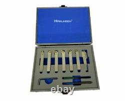 Rdg 7pc Silver Indexable Lathe Turning Tool Set 10mm Tools Parting Threading