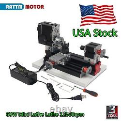 US? Tour mini 60W 12000rpm Outil machine micro pour artisanat de menuiserie amateur